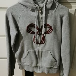 small TNA grey and burgundy hoody